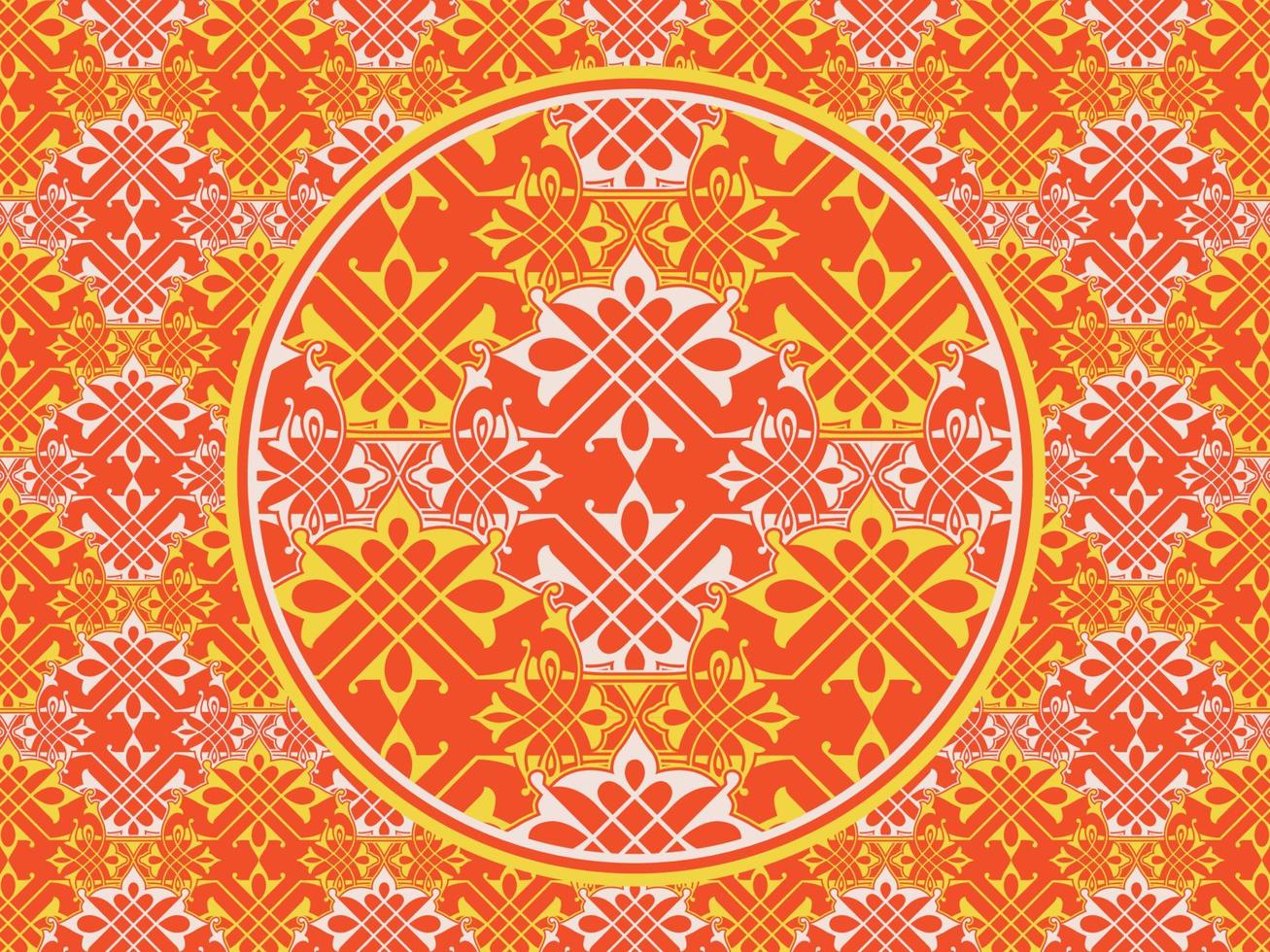 Seamless pattern with ethnic  ornamental vector