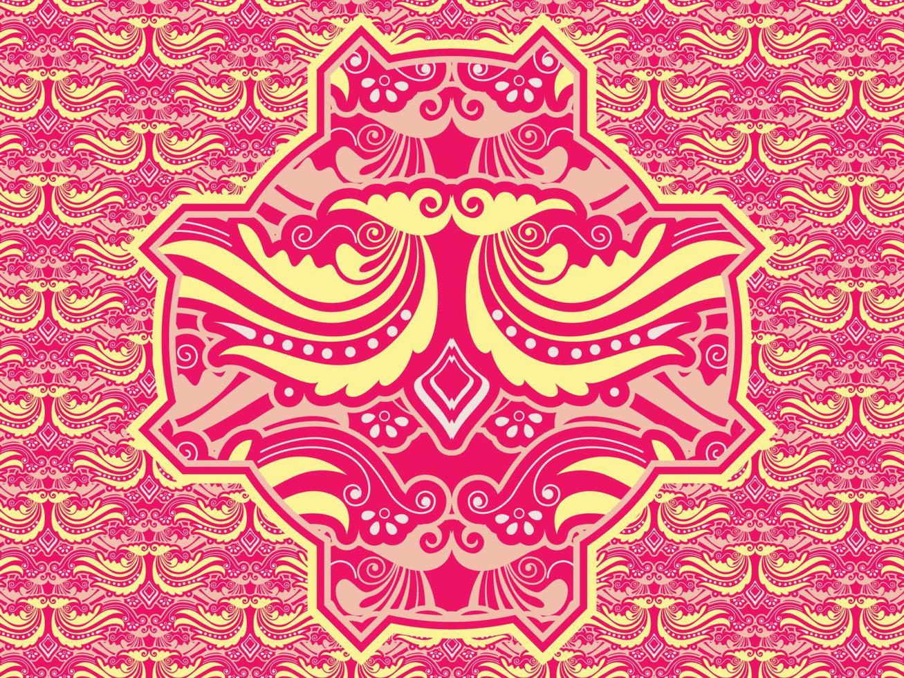 Seamless pattern with ethnic  ornamental vector