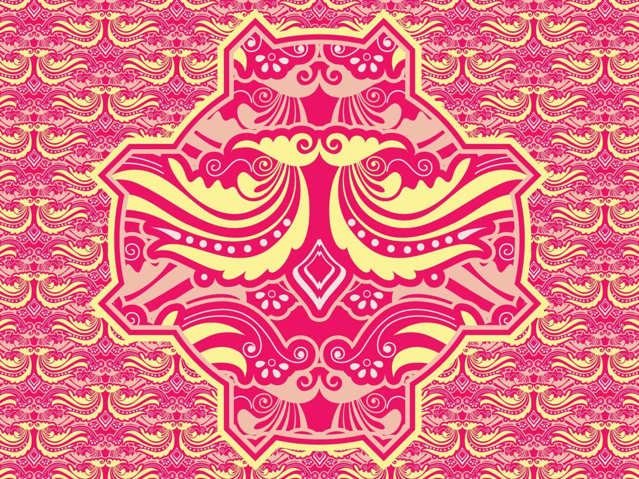 Seamless pattern with ethnic  ornamental vector