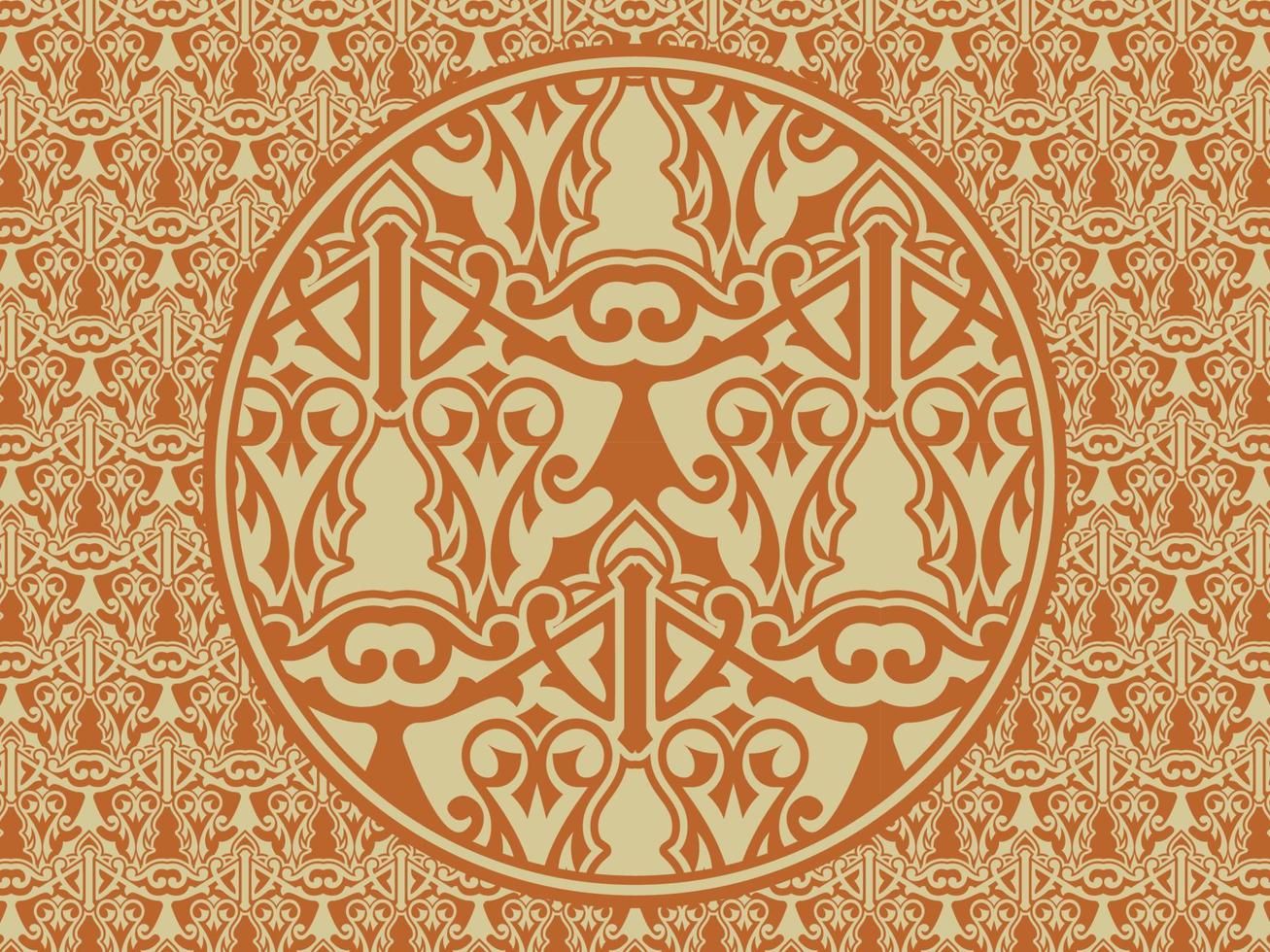 Seamless pattern with ethnic  ornamental vector