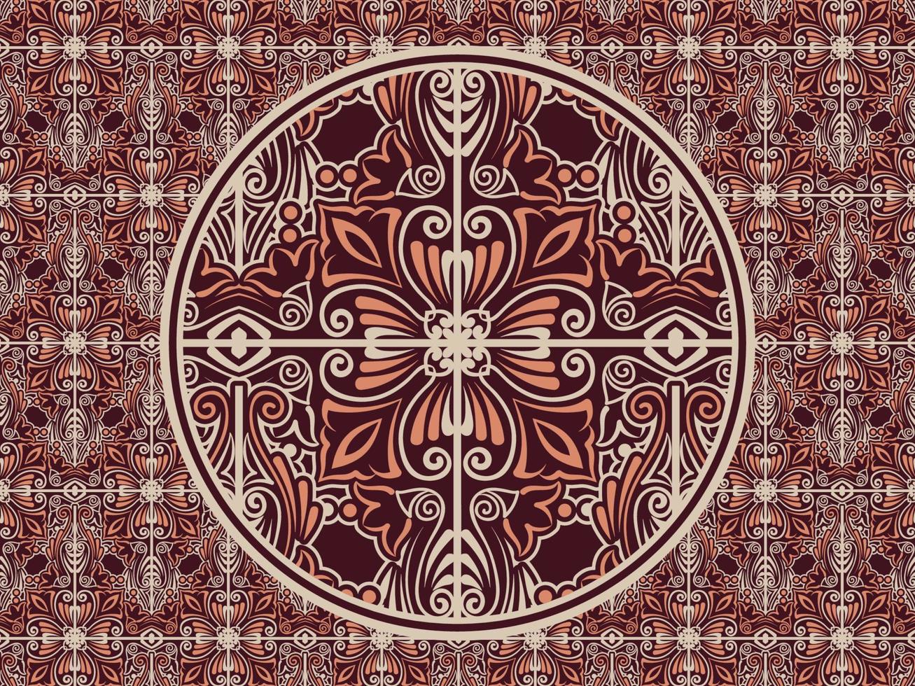 Seamless pattern with ethnic  ornamental vector