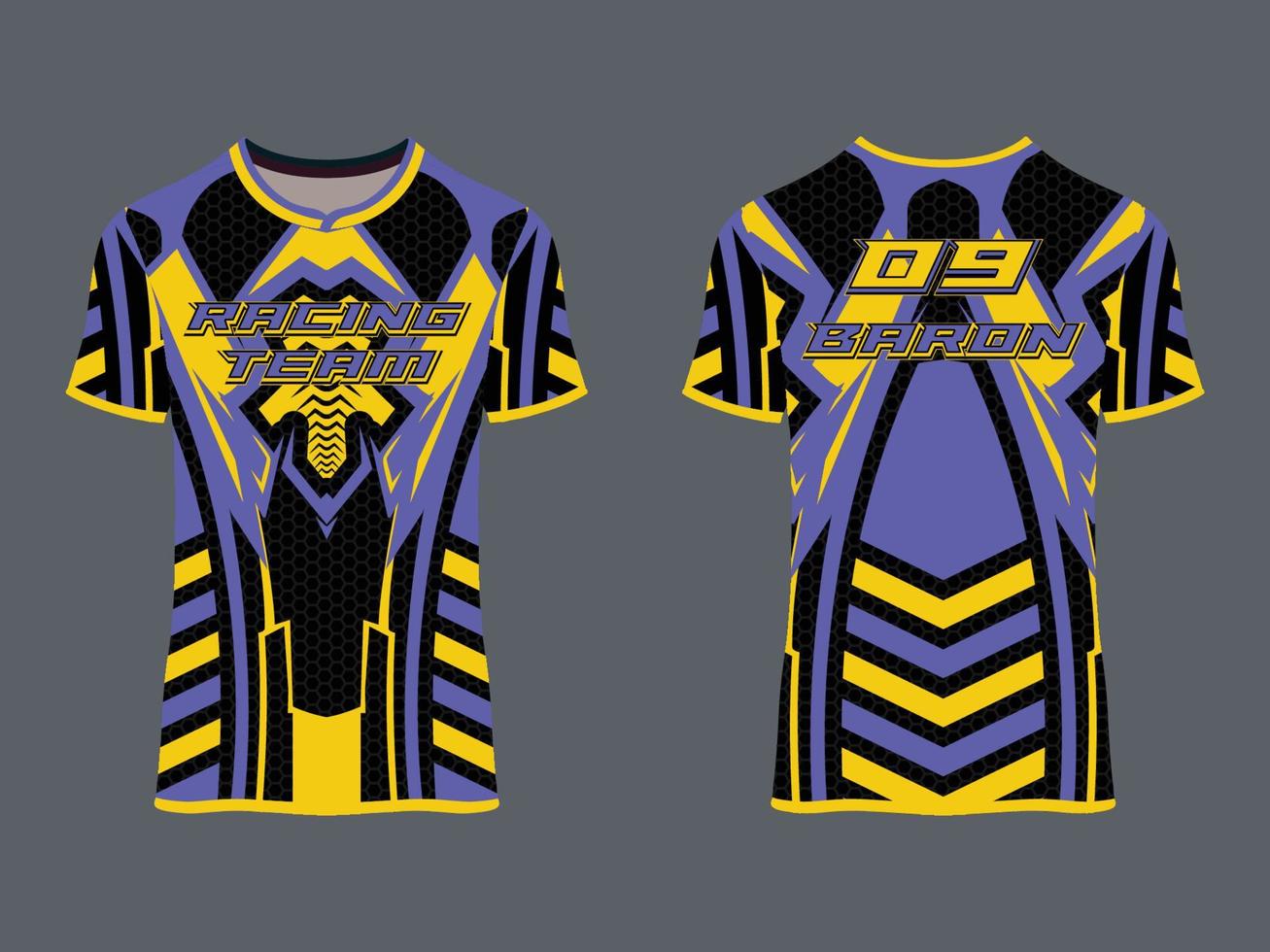 usar diseño deportivo, camiseta de carreras para uniforme de club vector