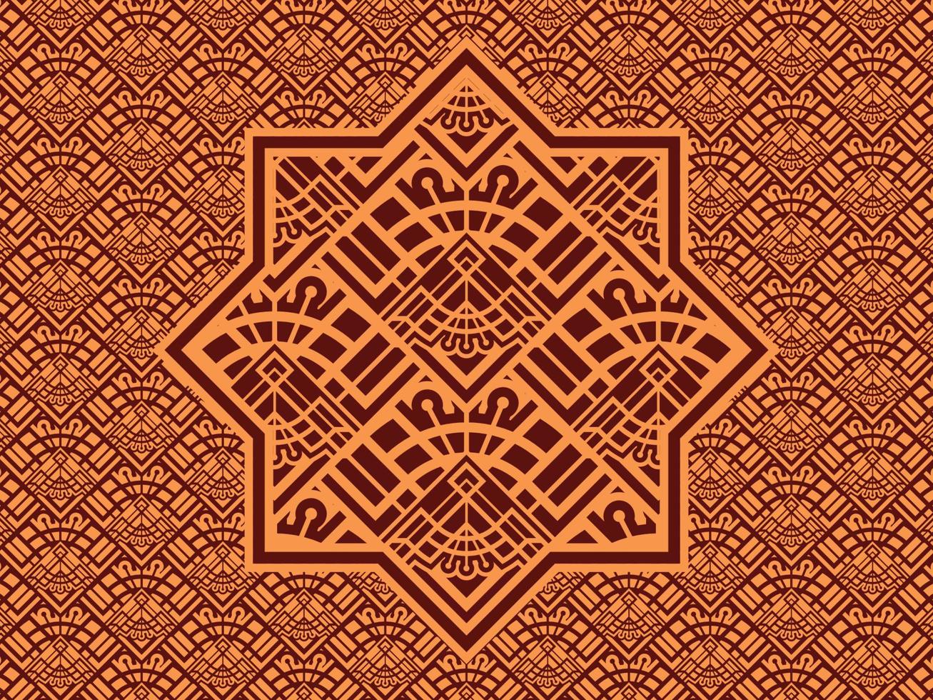 Seamless pattern with ethnic  ornamental vector