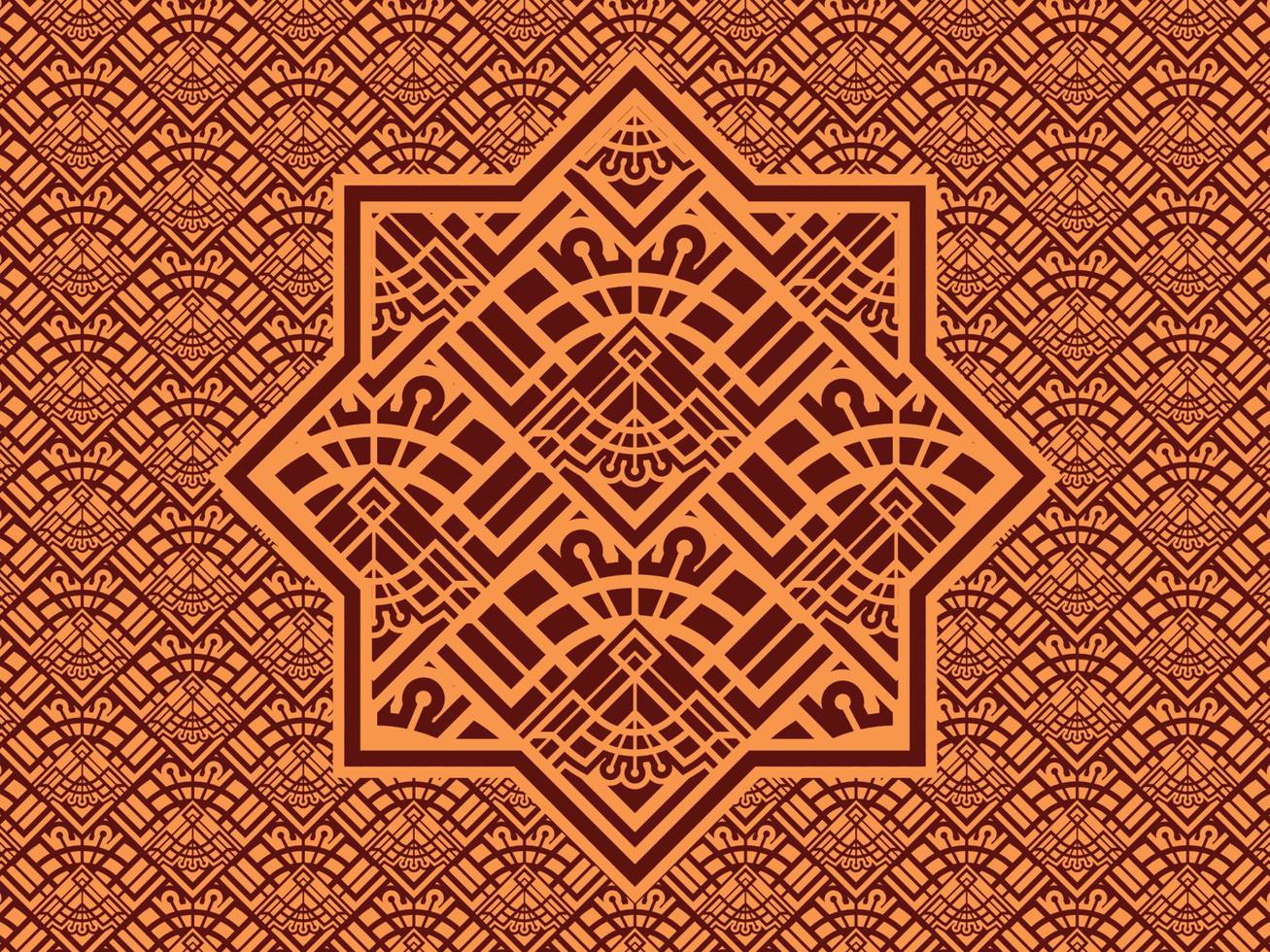 Seamless pattern with ethnic  ornamental vector