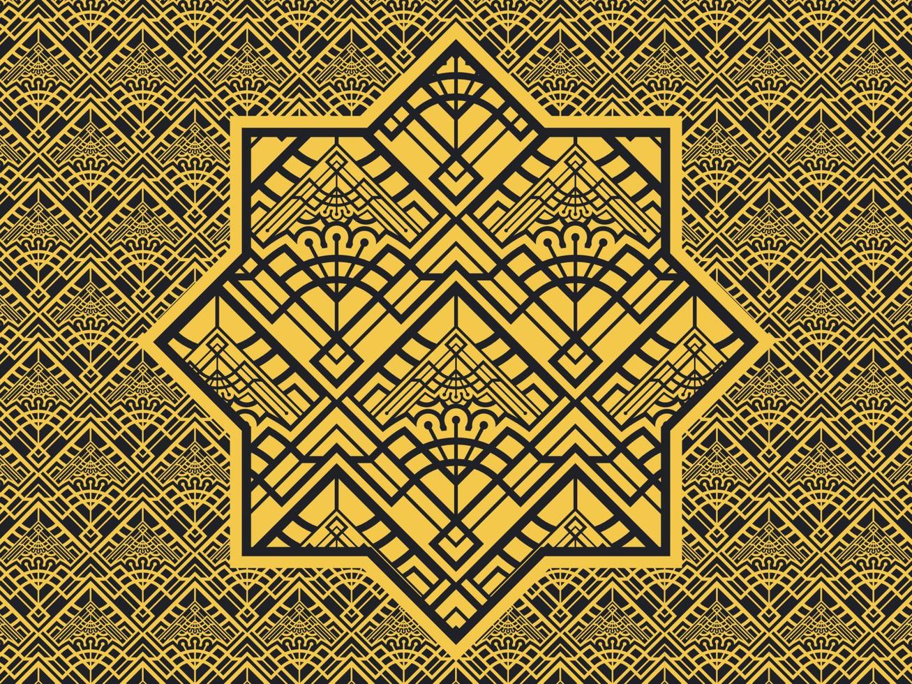 Seamless pattern with ethnic  ornamental vector