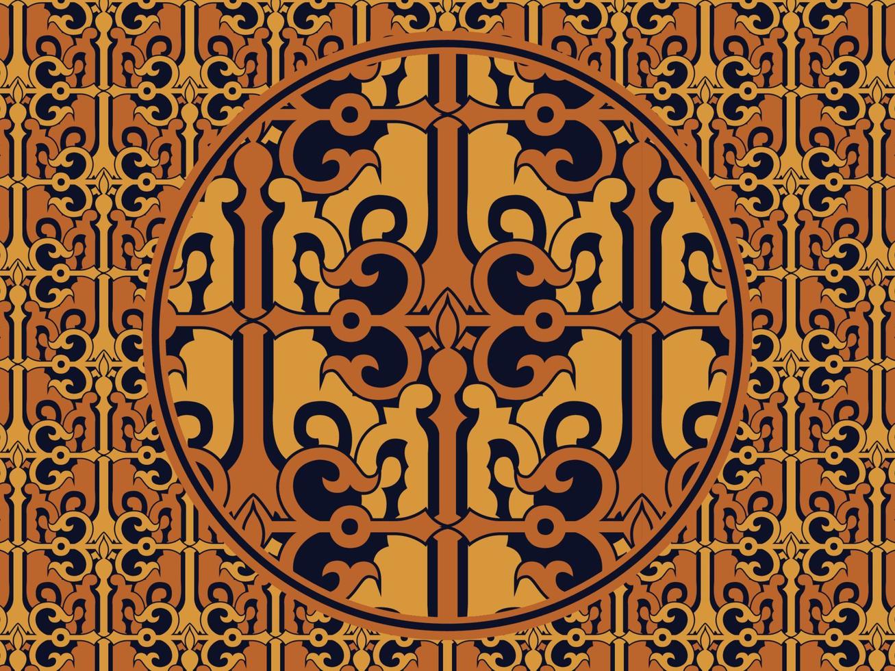 Seamless pattern with ethnic  ornamental vector