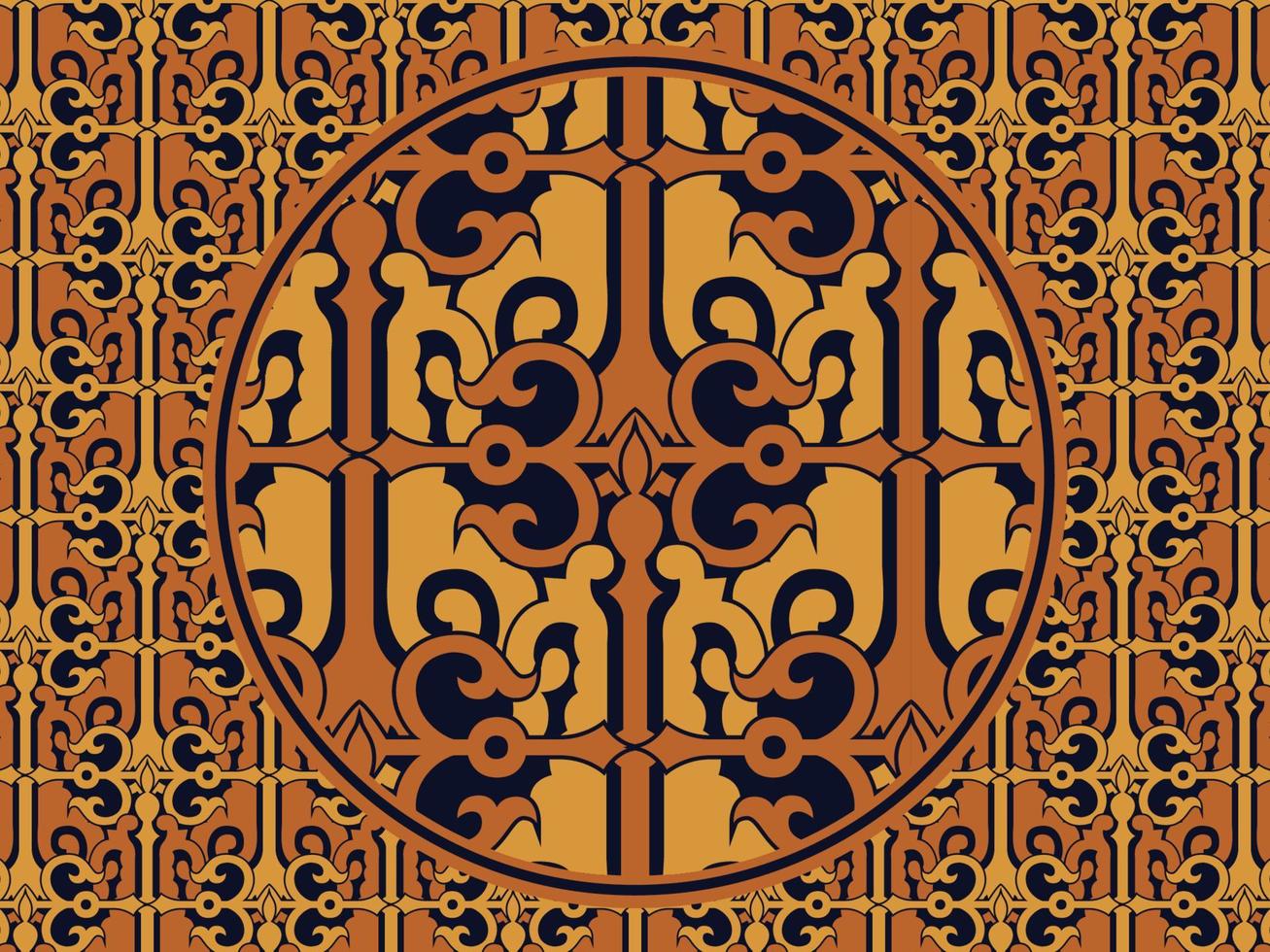 Seamless pattern with ethnic  ornamental vector