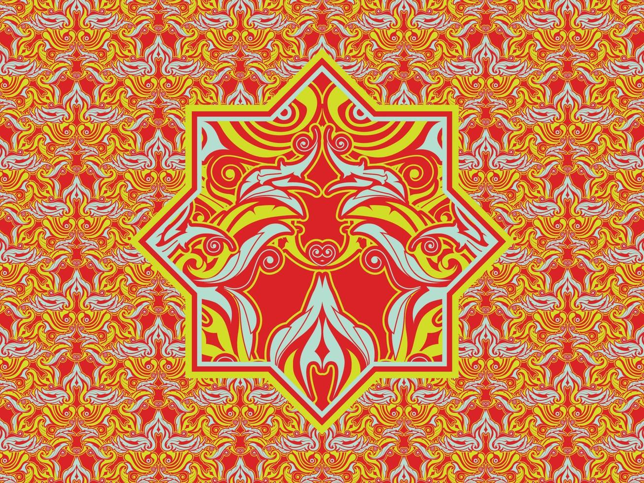 Seamless pattern with ethnic  ornamental vector