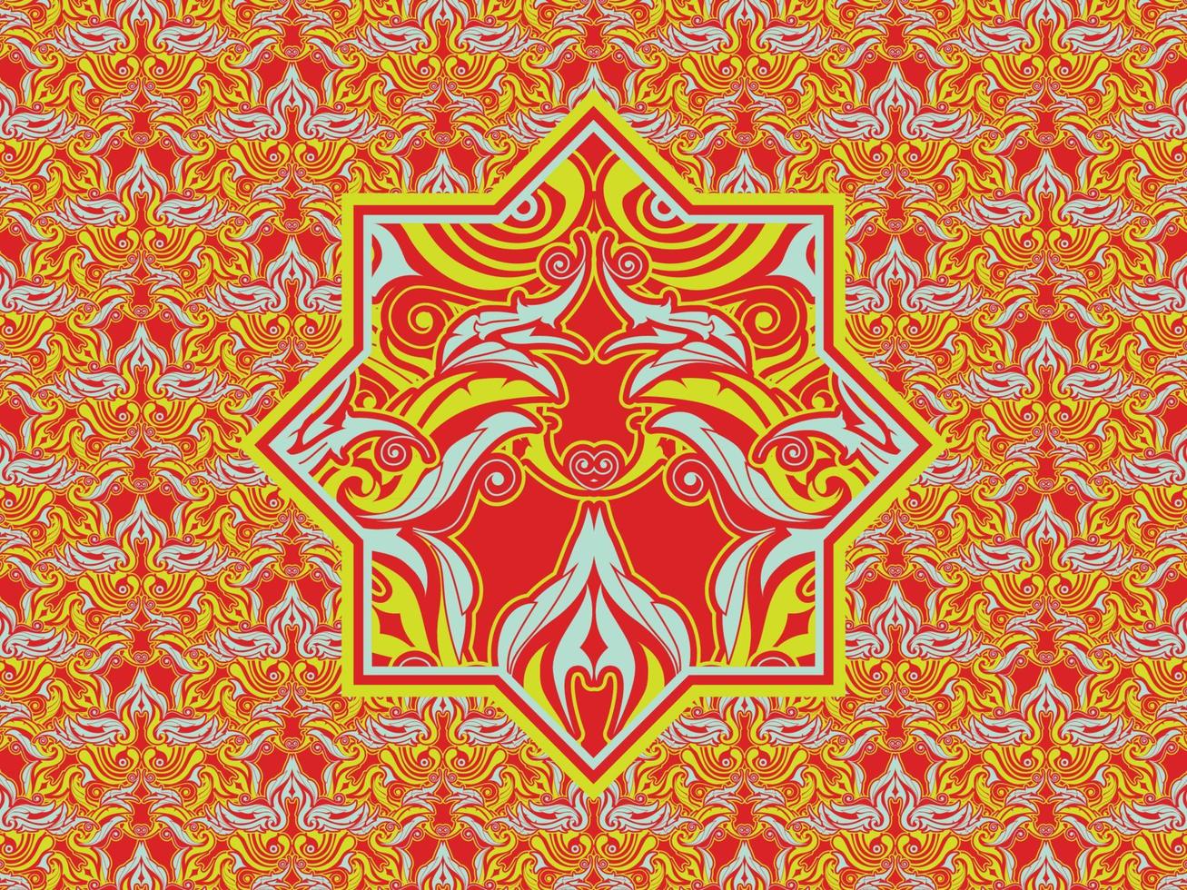 Seamless pattern with ethnic  ornamental vector