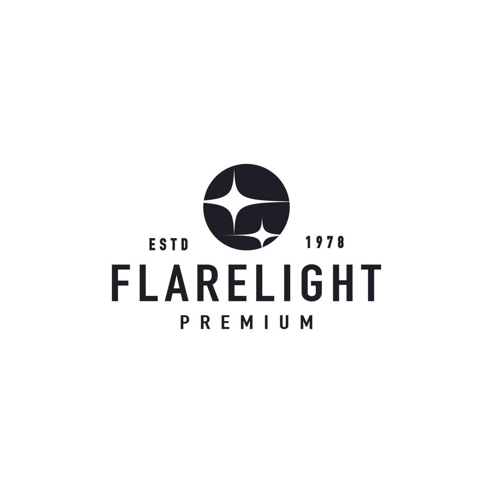 Flare Light Logo Hipster Vintage Retro Vector Design Inspiration
