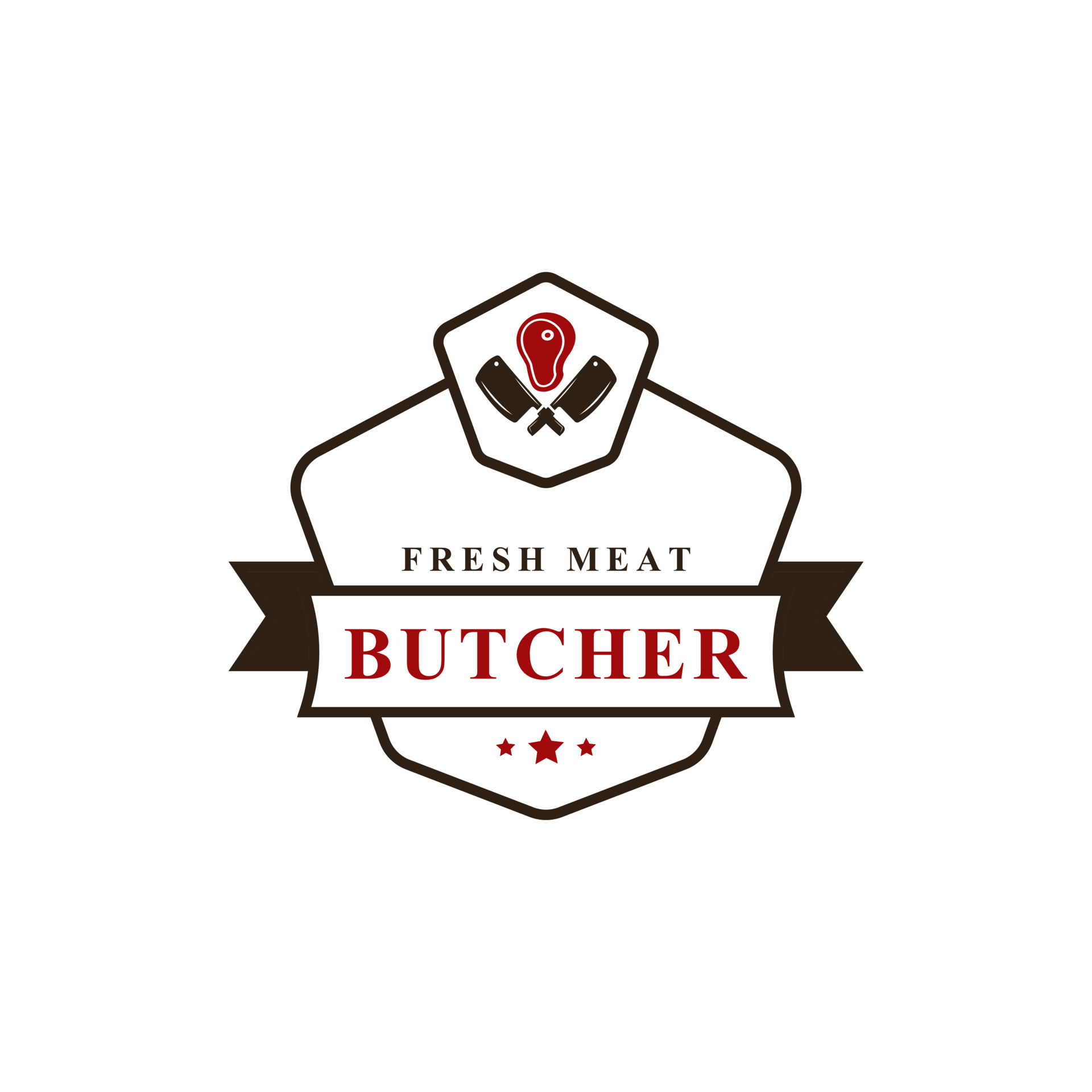 Vintage Retro Badge Butcher Shop for Logotype Vector Logo Design ...