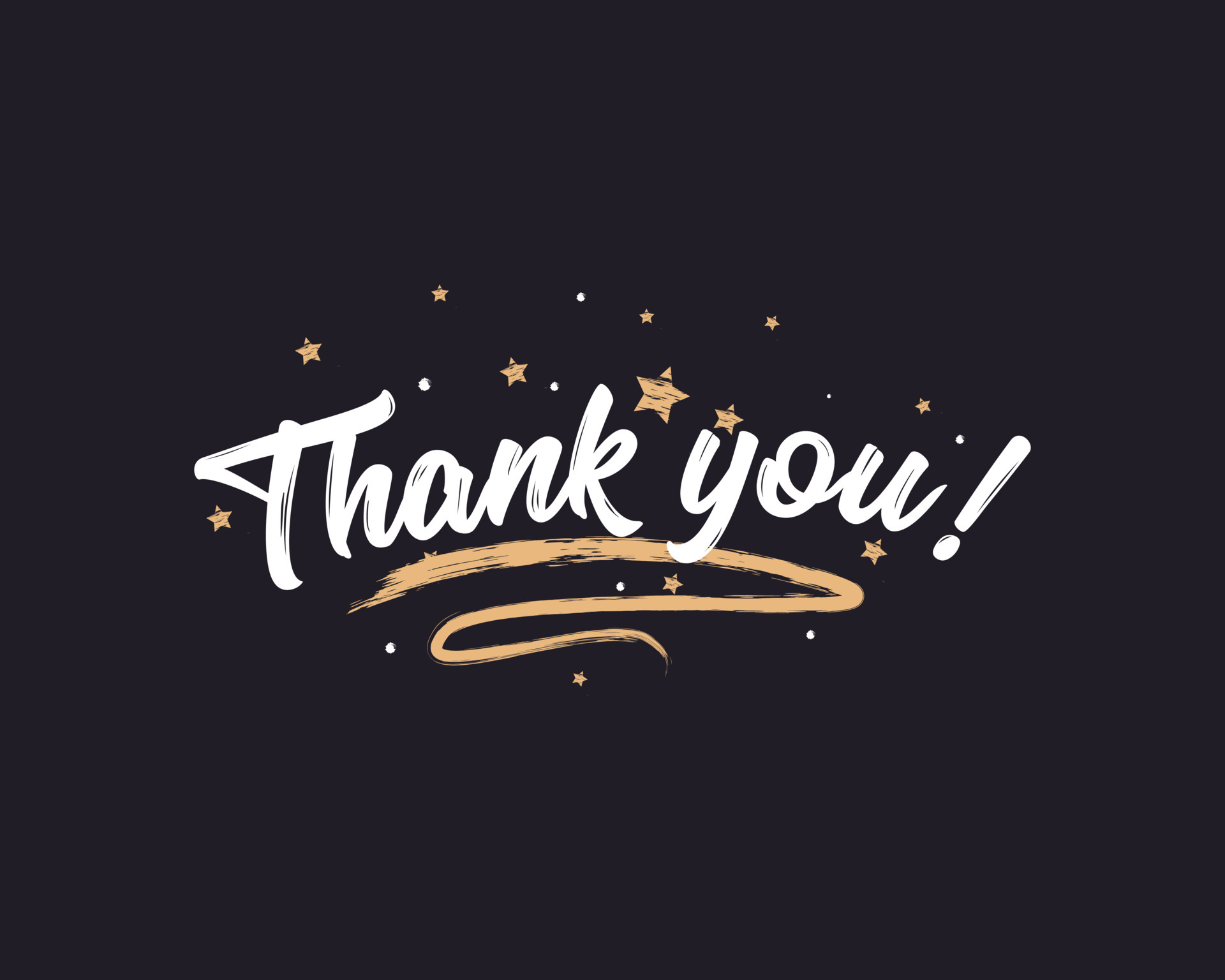 Thank you greeting card. Beautiful greeting card scratched calligraphy