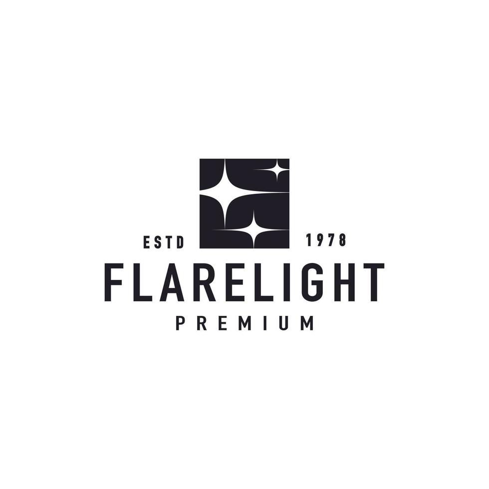 Flare Light Logo Hipster Vintage Retro Vector Design Inspiration