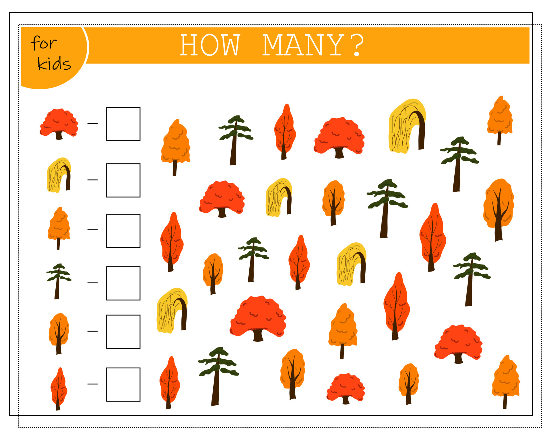 How many trees are there. How many trees are there