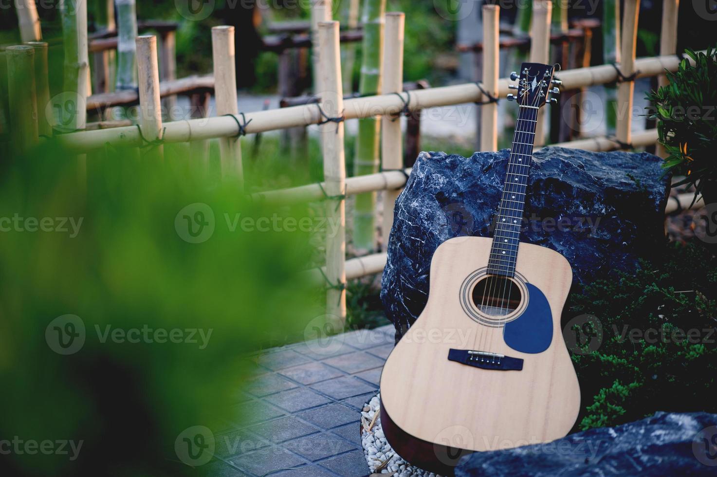 Guitar instrument Of professional guitarists Musical instrument concept For entertainment photo