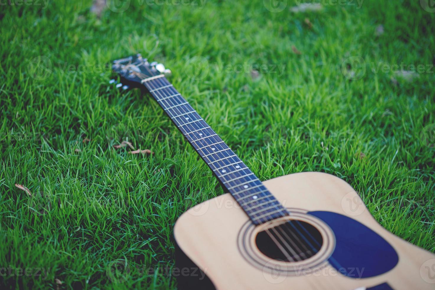 Guitar instrument Of professional guitarists Musical instrument concept For entertainment photo