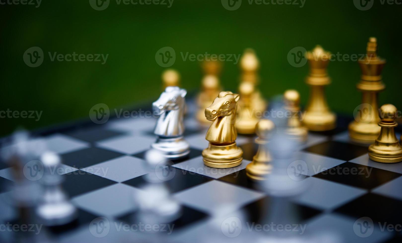 Chess, board games for concepts and contests, and strategies for business success ideas photo