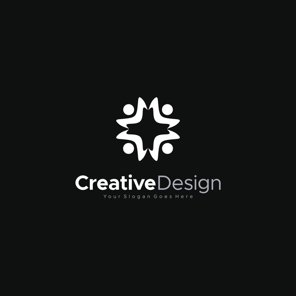 elementos de diseño de logotipo de remolino de círculo abstracto de vector