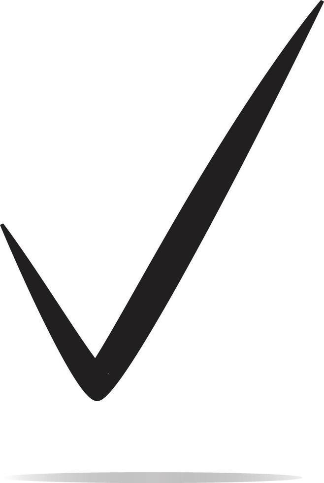 icono de marca de verificación sobre fondo blanco. símbolo de marca de verificación. signo de marca de verificación. vector