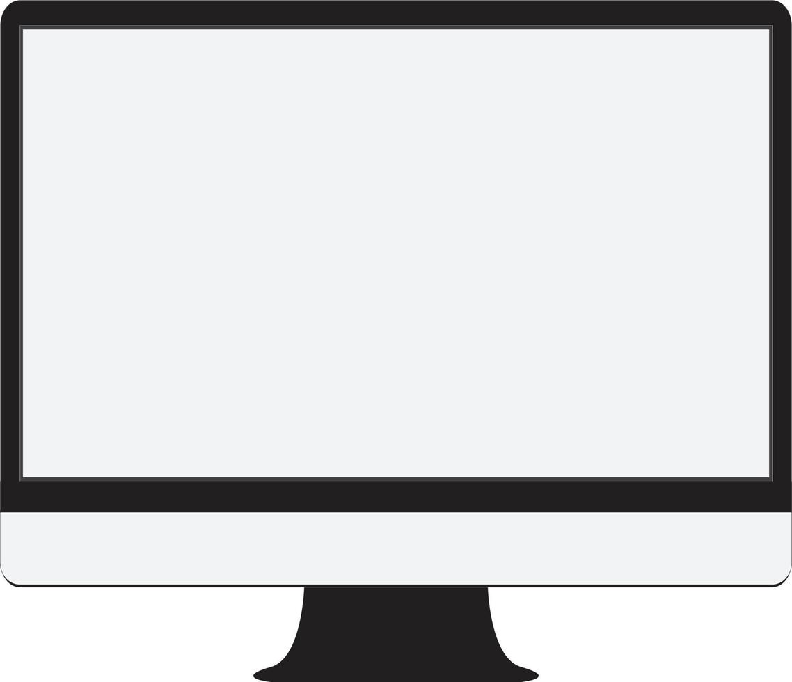 computer monitor. computer monitor sign. flat design style. vector