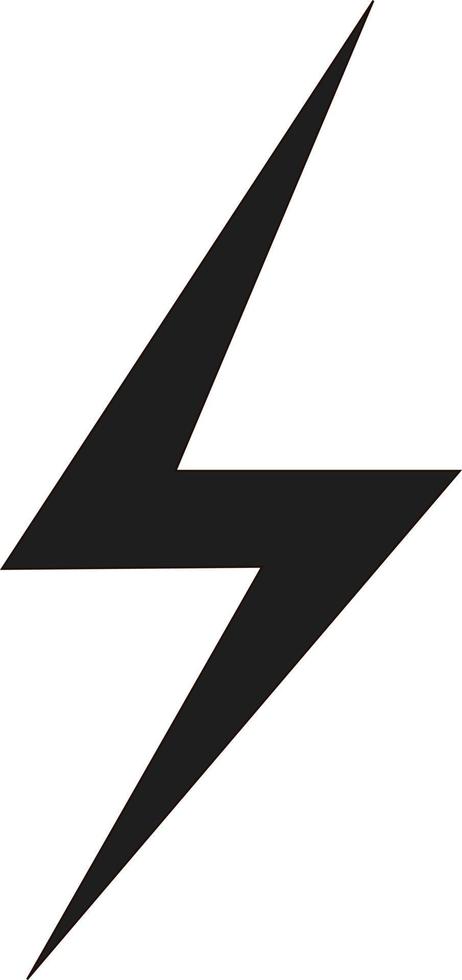 icono de rayo sobre fondo blanco. estilo plano icono de rayo para el diseño de su sitio web, logotipo, aplicación, ui. signo de energía eléctrica. símbolo negro perfecto. vector