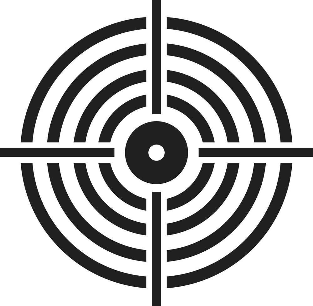 target icon on white background. flat style. crosshair sign. target symbol. vector