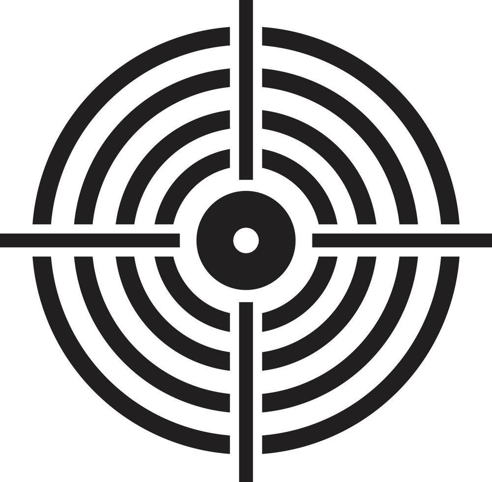 target icon on white background. flat style. crosshair sign. target symbol. vector