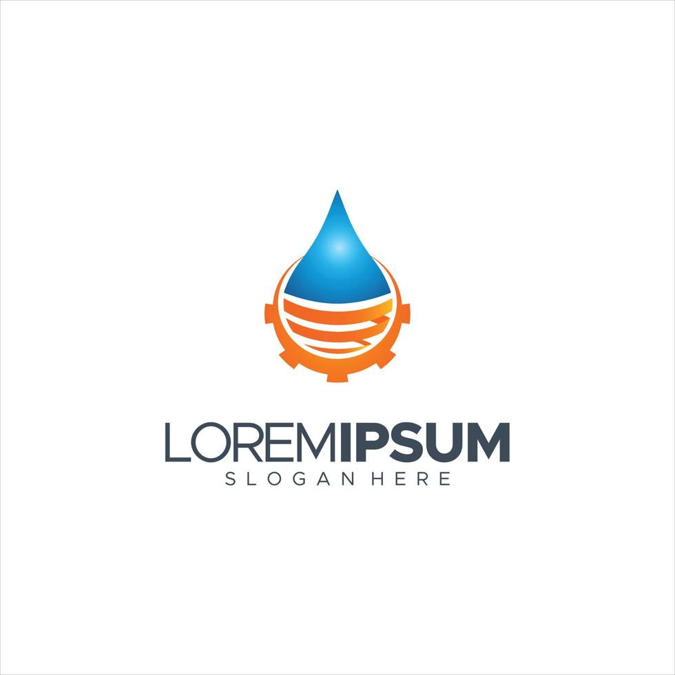 water or oil drop logo vector Illustration