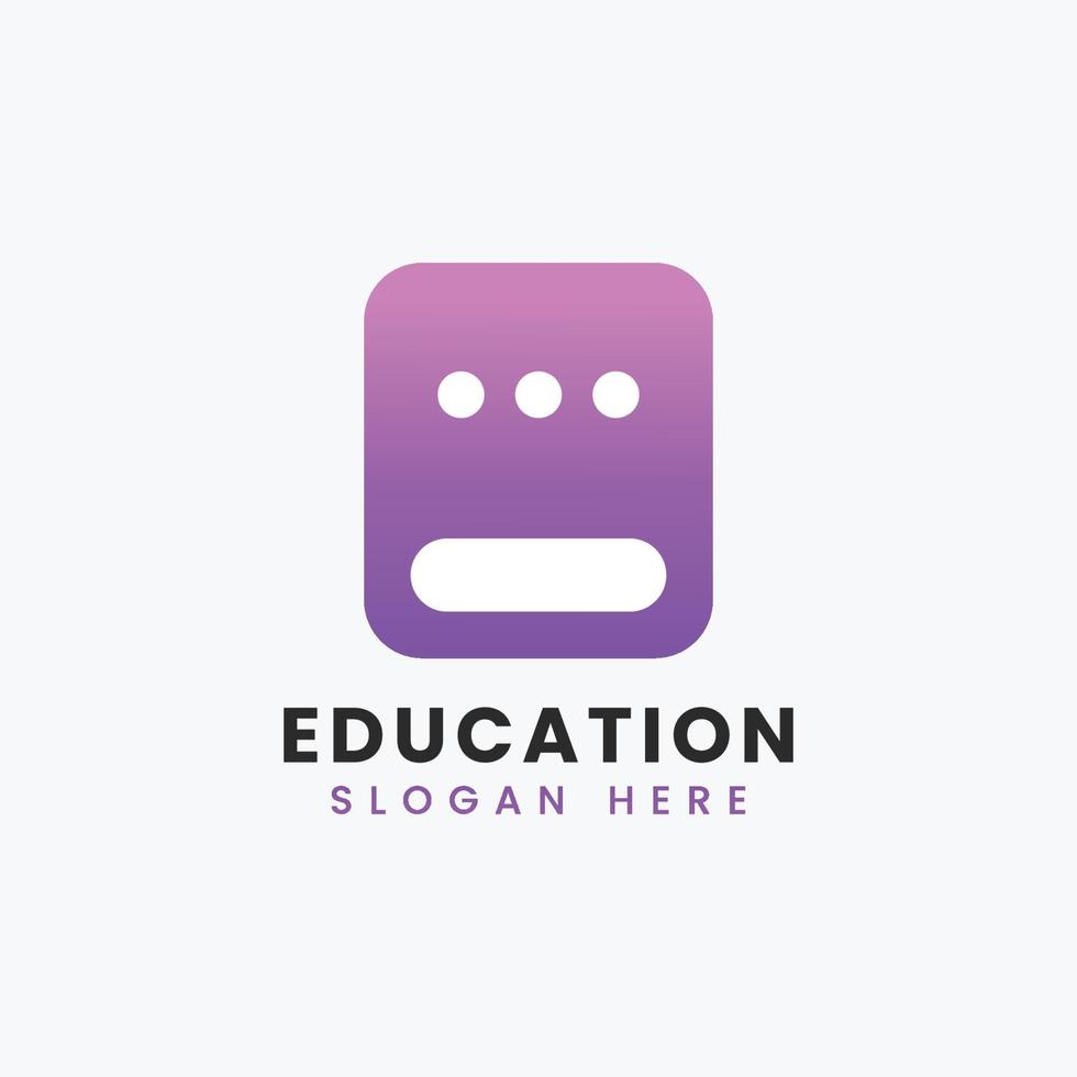 Abstract modern educational logo design, Colorful gradient education logo design vector