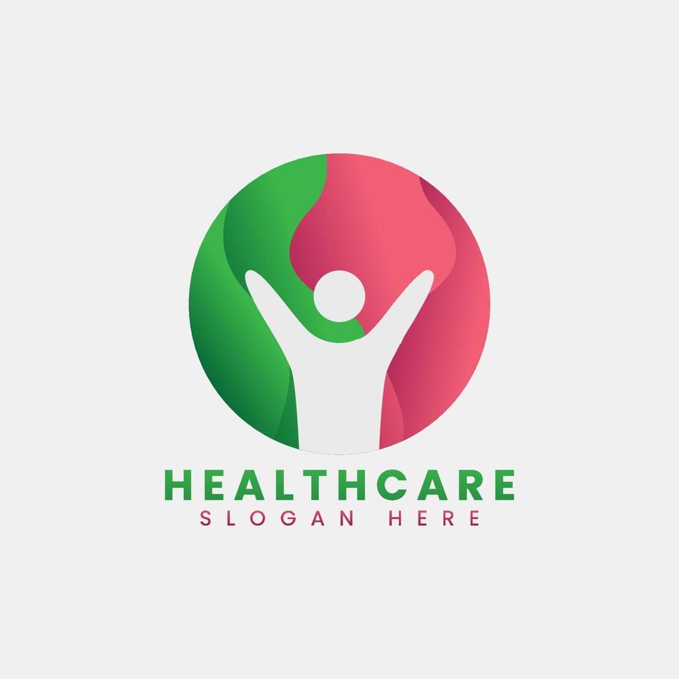 Creative abstract modern clinic hospital logo design, colorful gradient clinic logo design vector