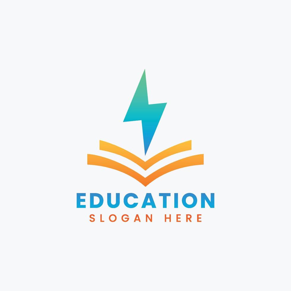 diseño de logotipo educativo moderno abstracto, diseño de logotipo educativo degradado colorido vector