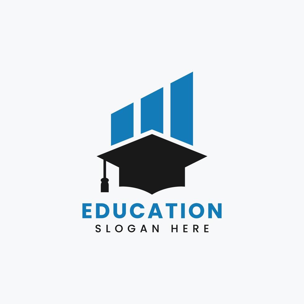 Abstract modern educational logo design, Colorful gradient education logo design vector