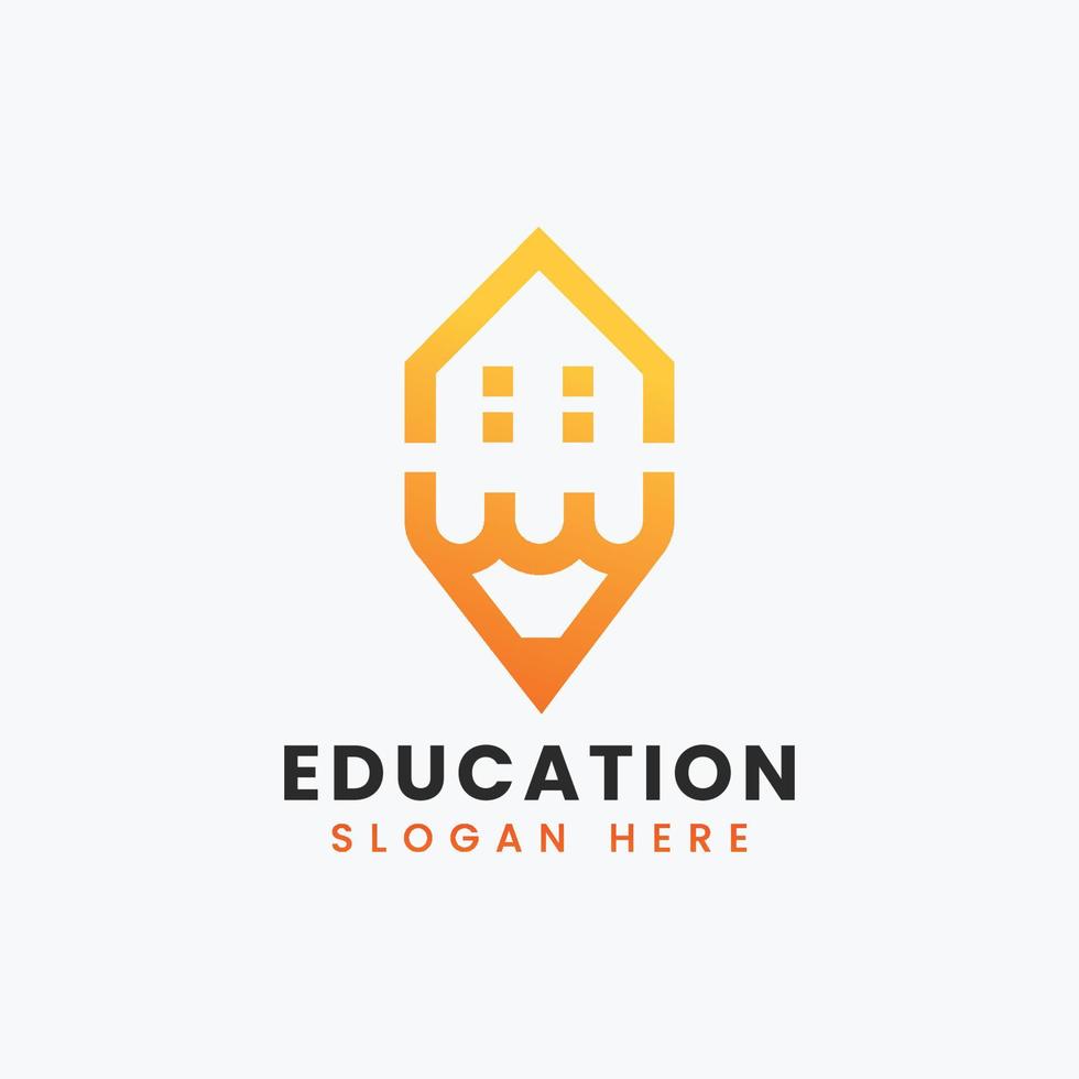 diseño de logotipo educativo moderno abstracto, diseño de logotipo educativo degradado colorido vector