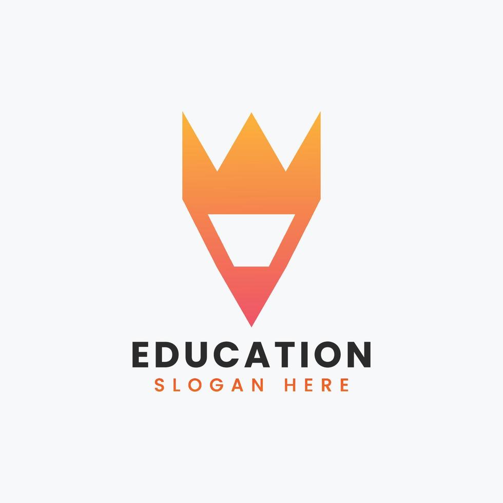 Abstract modern educational logo design, Colorful gradient education logo design vector