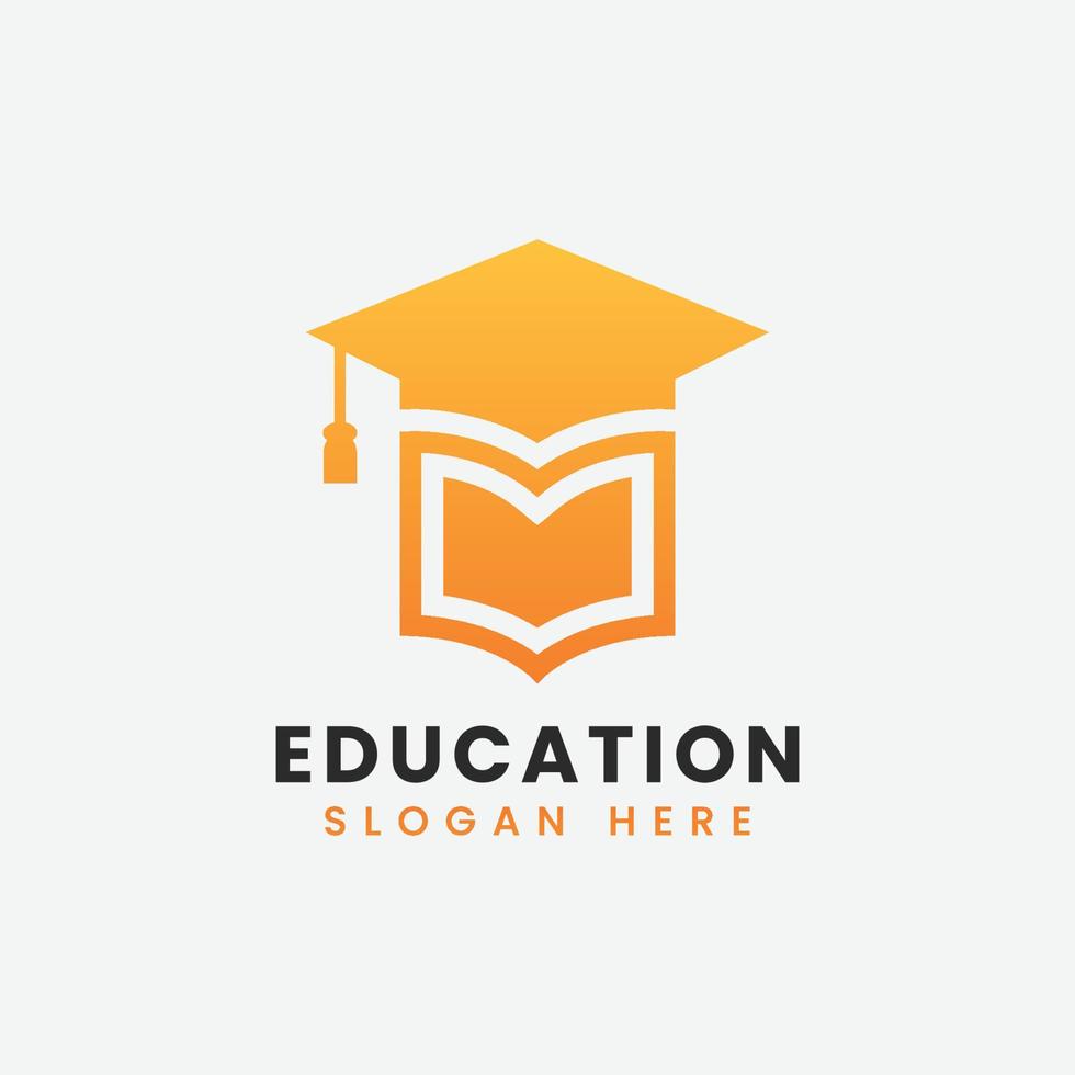 Abstract modern educational logo design, Colorful gradient education logo design vector