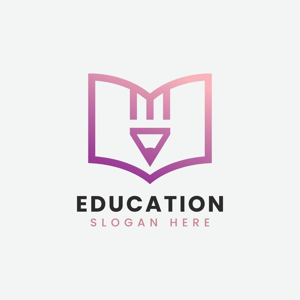 diseño de logotipo educativo moderno abstracto, diseño de logotipo educativo degradado colorido vector