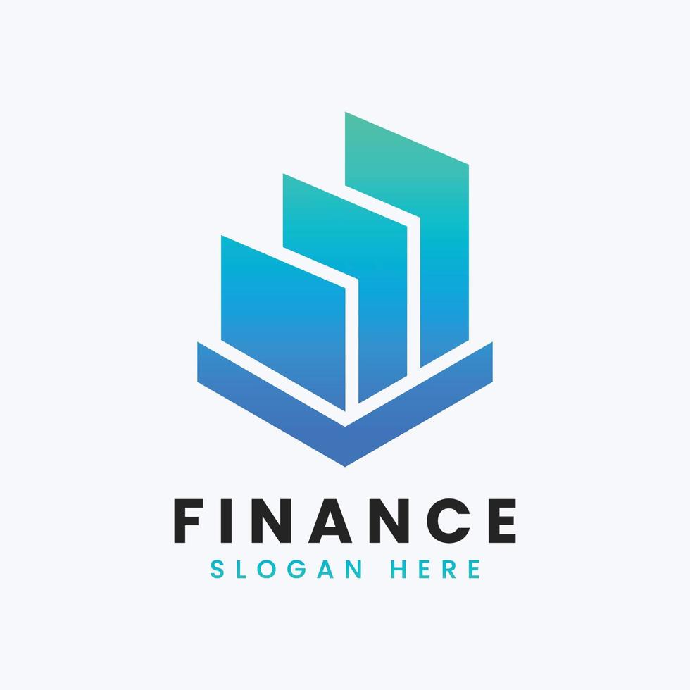 Creative growth data finance modern accounting logo design vector