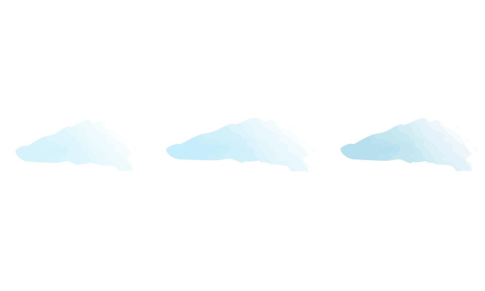 abstract of blue clouds on white background vector