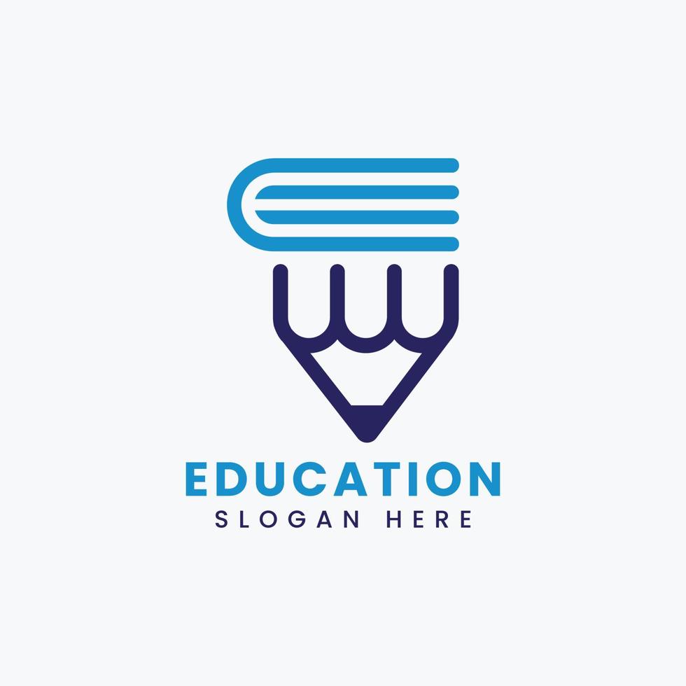 Abstract modern educational logo design, Colorful gradient education logo design vector