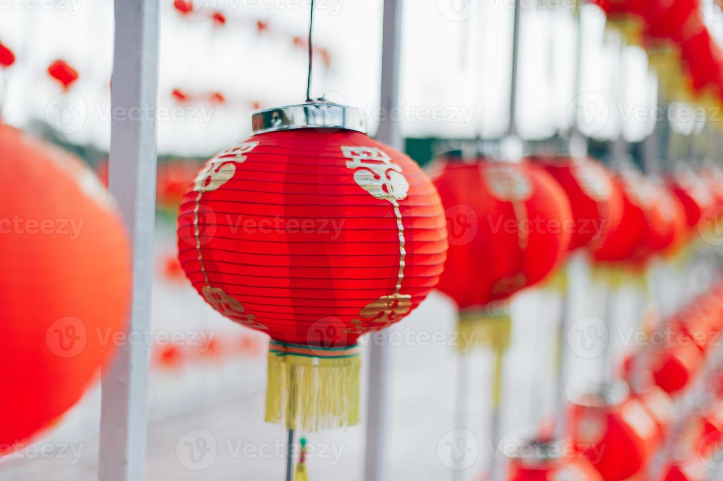 Lamp Chinese New Year in the Chinese country Bright colors in red Chinese New Year concept photo