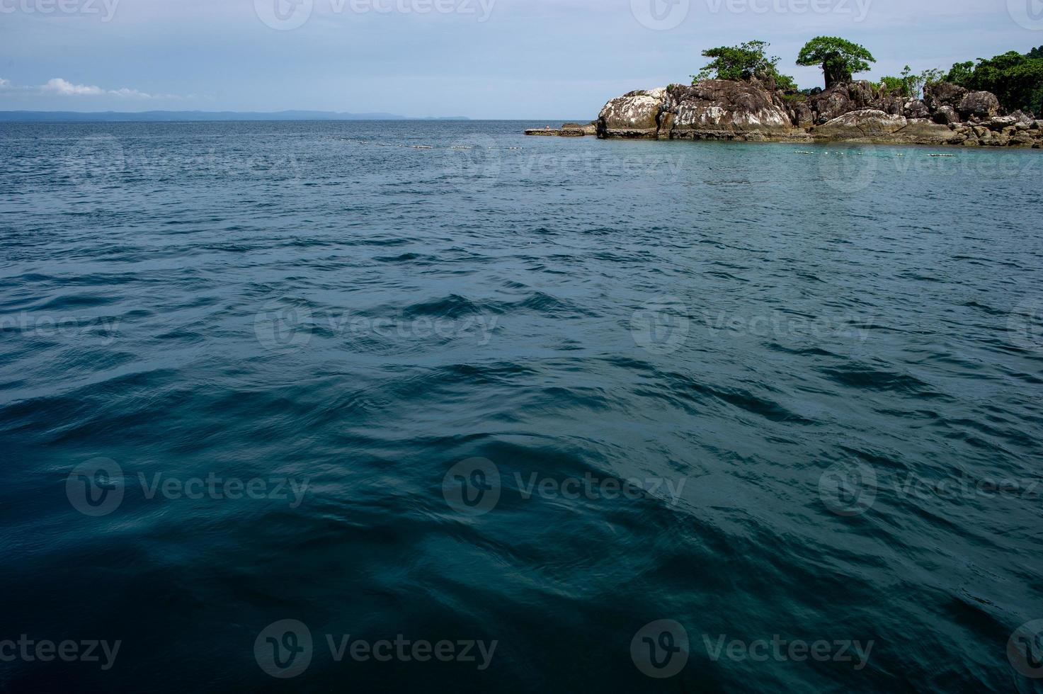 The beautiful sea and the beautiful mountains, the area for tourists to visit the beauty photo