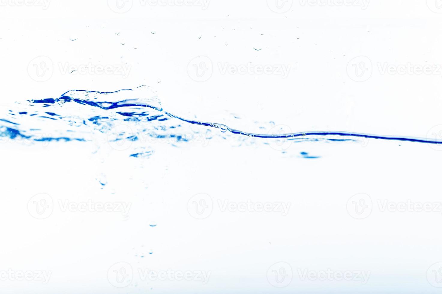 Water and bubbles on the blue water background photo