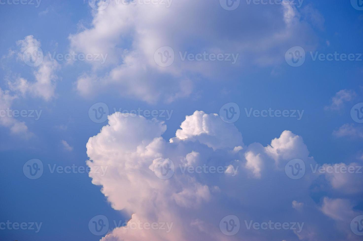 The sky and the bright clouds in the morning of every day photo