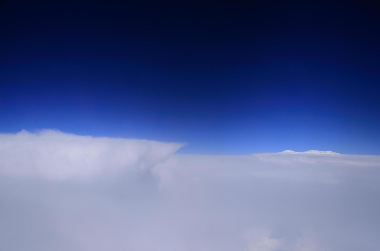 white clouds and blue sky photo