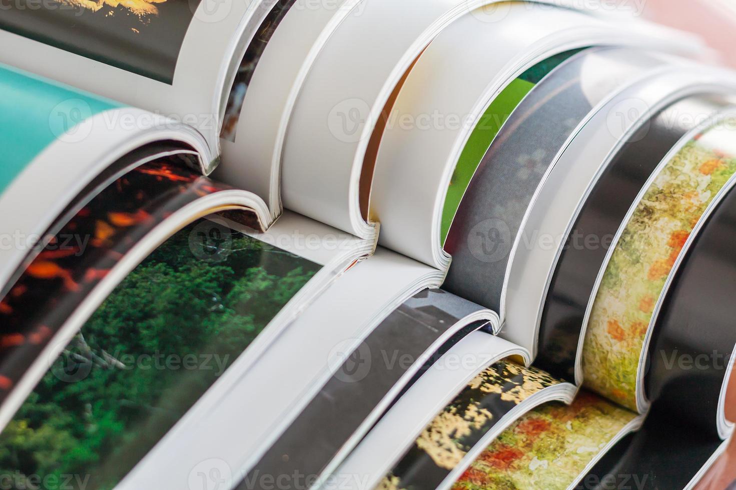 Stack of magazines photo