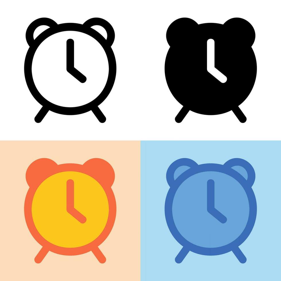 ilustración vectorial gráfico del icono de alarma. perfecto para interfaz de usuario, nueva aplicación, etc. vector