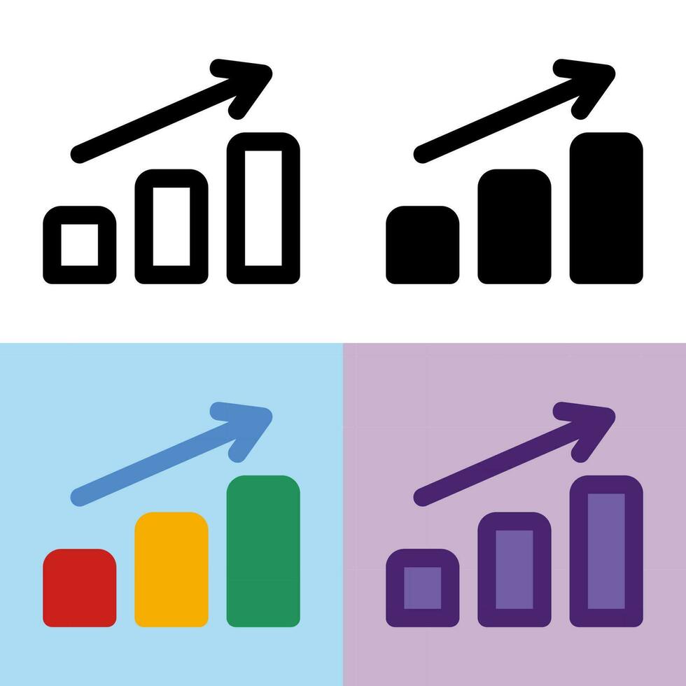 gráfico vectorial de ilustración del icono de gráfico de barras. perfecto para interfaz de usuario, nueva aplicación, etc. vector