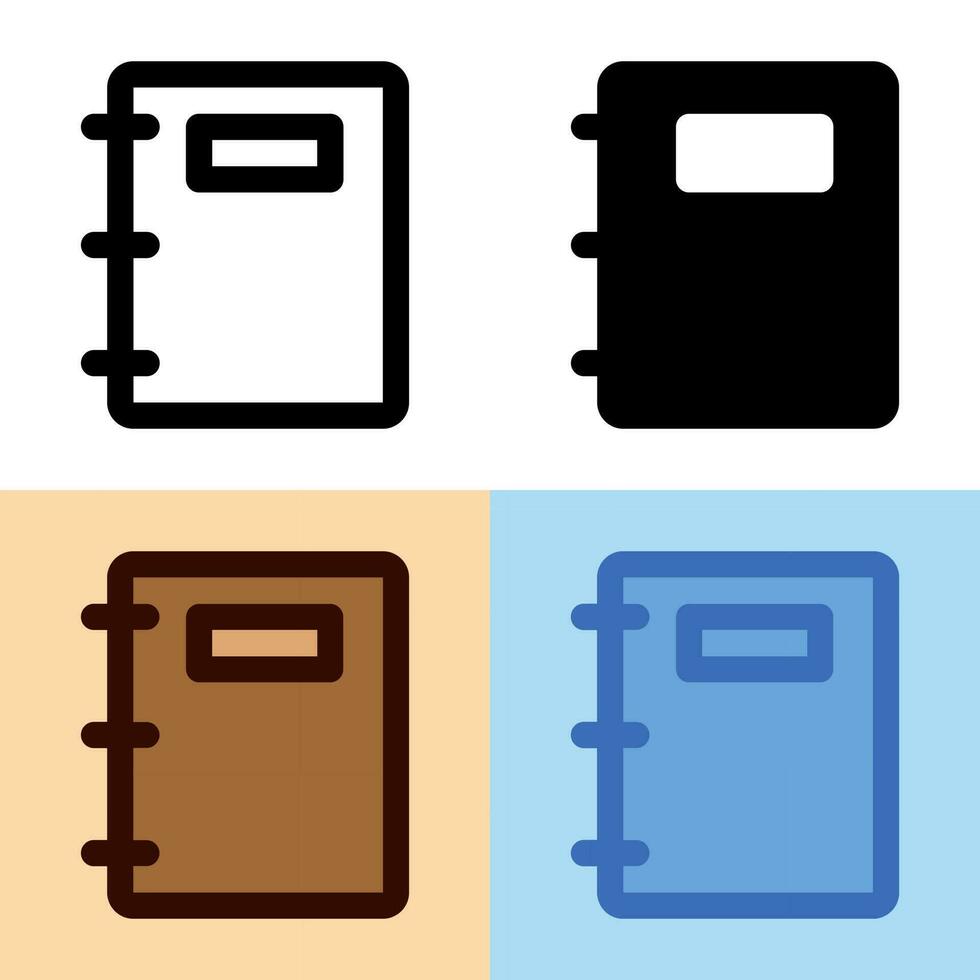 Illustration vector graphic of Notebook Icon. Perfect for user interface, new application, etc