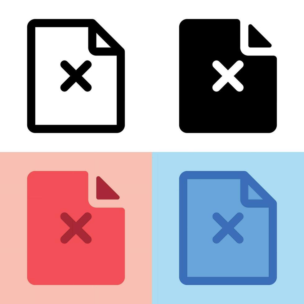 gráfico vectorial ilustrativo del icono de eliminación de archivos. perfecto para interfaz de usuario, nueva aplicación, etc. vector