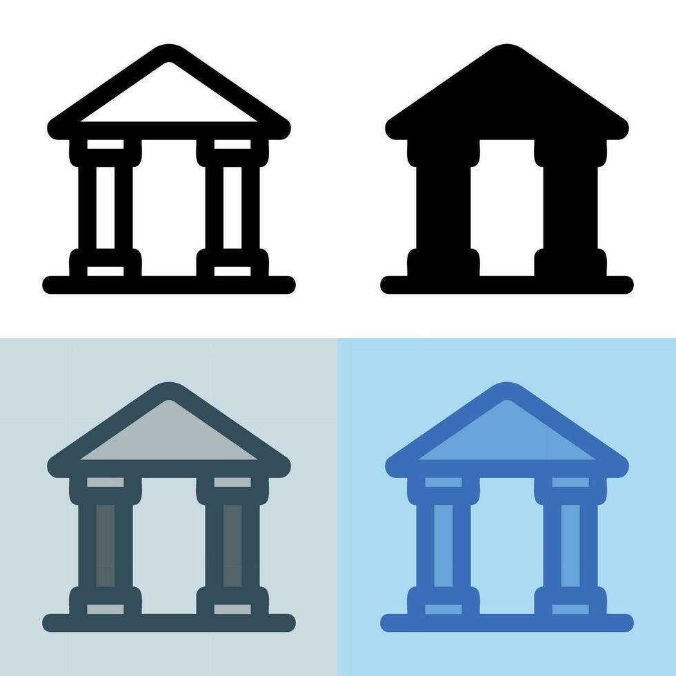 Illustration vector graphic of Bank Icon. Perfect for user interface, new application, etc